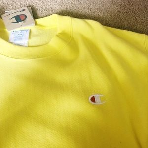 yellow champion crew neck
